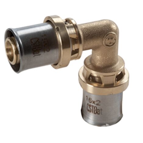 Raccordo curvo 90° a pressare multipinza Giacomini RM122  16 X 2