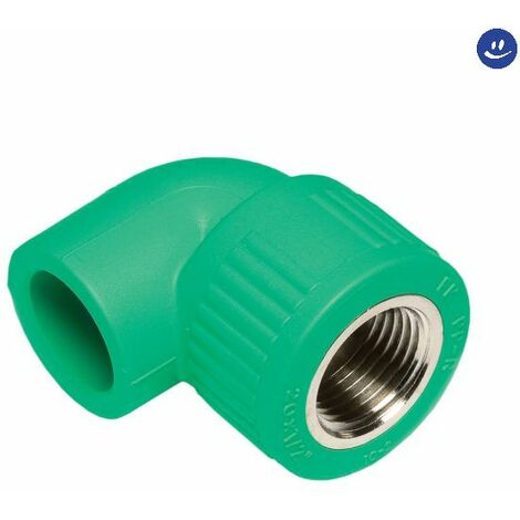 Raccordo curvo 90° in polipropilene filettato femmina serie tigris green ø25x1/2 WAVIN