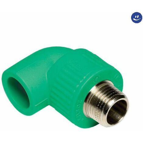 Raccordo curvo 90° in polipropilene filettato maschio serie tigris green ø32x1 WAVIN