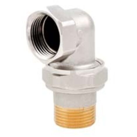 RACCORDO CURVO A 3 PEZZI IN OTTONE NICHELATO CON ORING ART.162  F 11/4    ITAP