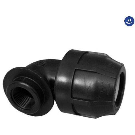 Raccordo curvo a compressione femmina femmina in polipropilene serie elopress ø90x3 pn10 NUPI