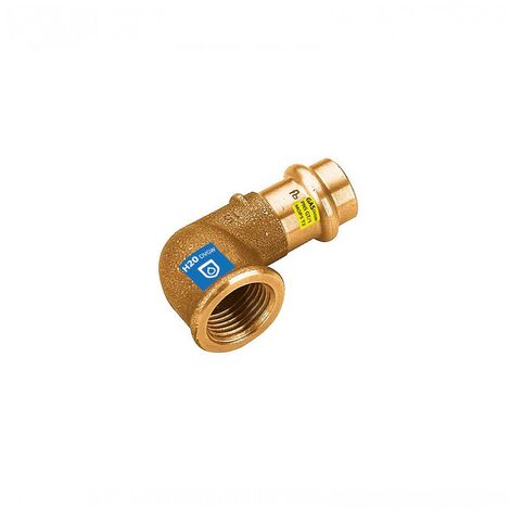 Raccordo curvo bronzo 1/2" x 18 mm a pressare femmina FRABO