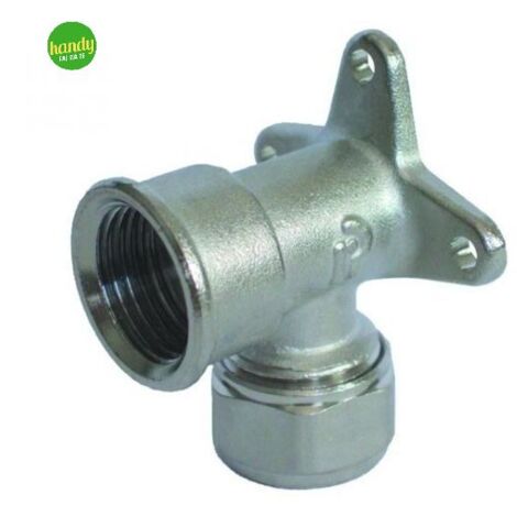 Raccordo curvo con flangia per multistrato rinaldi & pettinaroli femmina 3/4 x Ø 20 mm
