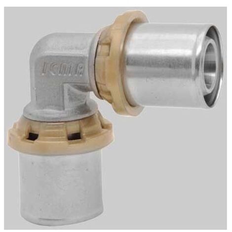 RACCORDO CURVO DOPPIO A PRESSARE - 26 x 26