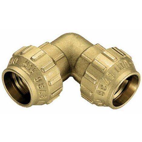 RACCORDO CURVO DOPPIO IN OTTONE TIEMME Diam. 25