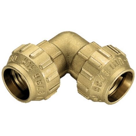 RACCORDO CURVO DOPPIO IN OTTONE TIEMME Diam. 63 TIEMME