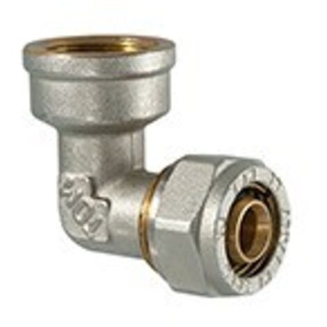 RACCORDO CURVO FEMMINA A COMPRESSIONE PER MULTISTRATO 1" x 32