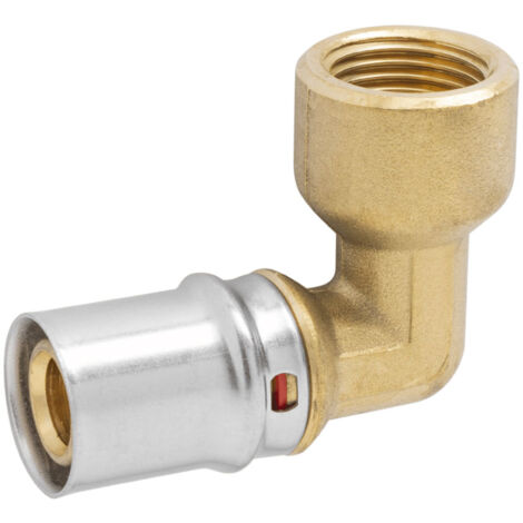 RACCORDO CURVO FEMMINA A PRESSARE PER TUBO MULTISTRATO MODELLO AP152 - 3/4  Ø20X2  - APE