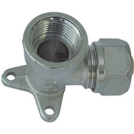 RACCORDO CURVO FEMMINA CON FLANGIA A 3 FORI TIEMME 1/2 x 20