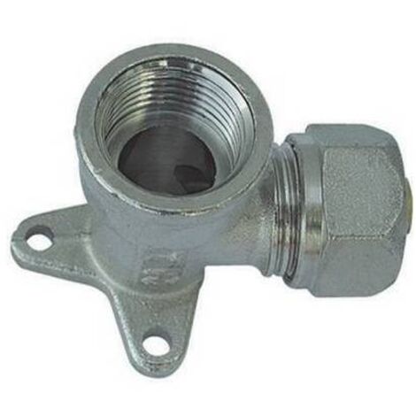 RACCORDO CURVO FEMMINA CON FLANGIA A 3 FORI TIEMME 3/4 x 20 TIEMM
