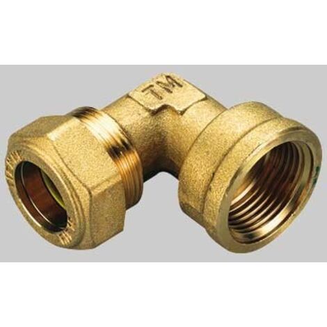 RACCORDO CURVO FEMMINA CON O-RING GIALLO - 22 x 3/4