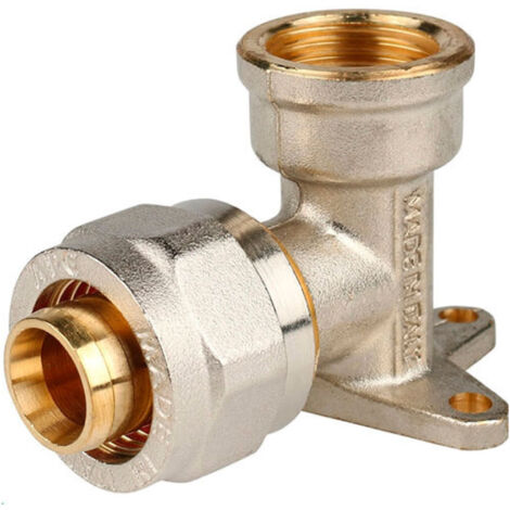 RACCORDO CURVO FEMMINA FLANGIATO A STRINGERE TRE PEZZI PER TUBO MULTISTRATO MODELLO 754L - 1/2 Ø16  - APE