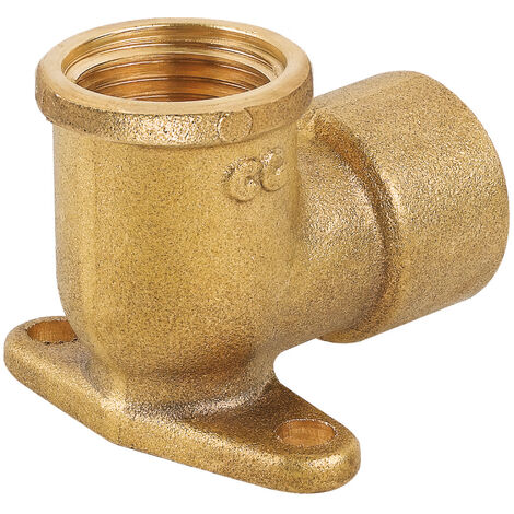 RACCORDO CURVO FEMMINA FLANGIATO IN OTTONE GIALLO SERIE 1500 1/2    PETTINAROLI