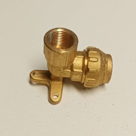 Raccordo curvo femmina flangiato in ottone per tubo polietilene serie cobraring 3460cr ø32x1 TIEMME