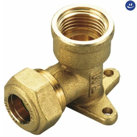 Raccordo curvo femmina flangiato per gas con tenuta o-ring per tubo rame modello 1350 1/2 ø18 TIEMME