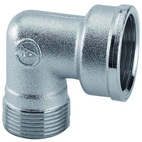 RACCORDO CURVO FEMMINA IN OTTONE CROMATO 3/4" M 24X19   ARTECLIMA S.R.L.