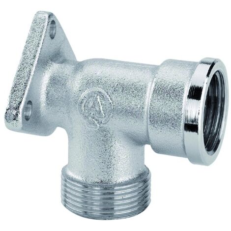 RACCORDO CURVO FEMMINA IN OTTONE CROMATO FLANGIATO 1/2" M 24X19   ARTECLIMA S.R.L.