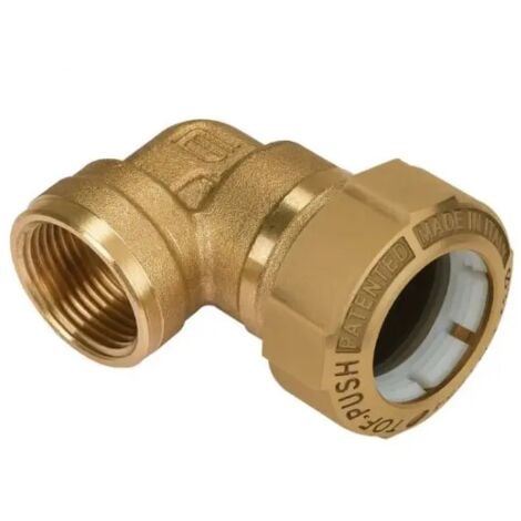 EFFEBI SPA Raccordo curvo femmina in ottone per tubo in polietilene serie tof-push ø25x3/4" EFFEBI