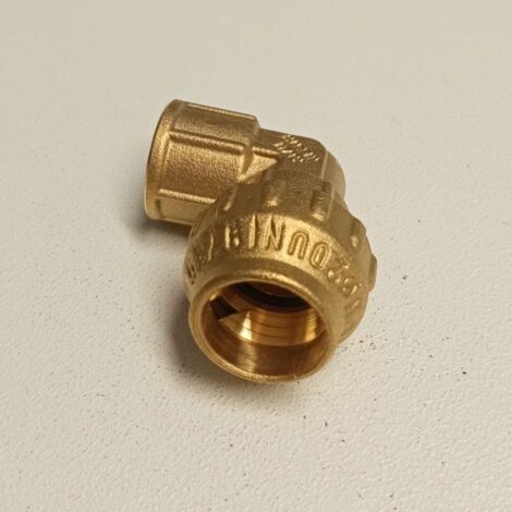 Raccordo curvo femmina in ottone per tubo polietilene serie cobraring 3460cr ø20x1/2 TIEMME