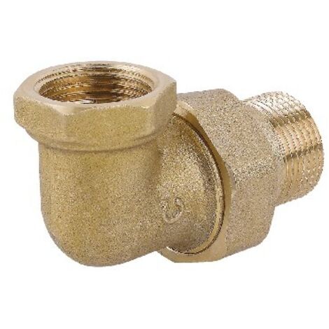 RACCORDO CURVO IN 3 PZ MF CON O-RING IN OTTONE GIALLO 2"