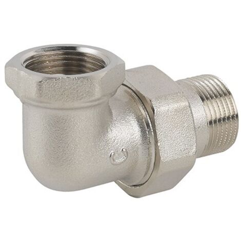 RACCORDO CURVO IN 3 PZ MF SEDE PIANA IN OTTONE NICHELATO C/GUARNIZIONE 2"