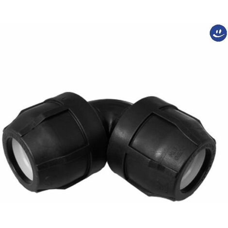 Raccordo curvo intermedio a compressione femmina femmina in polipropilene  serie elopress ø63 pn16 NUPI