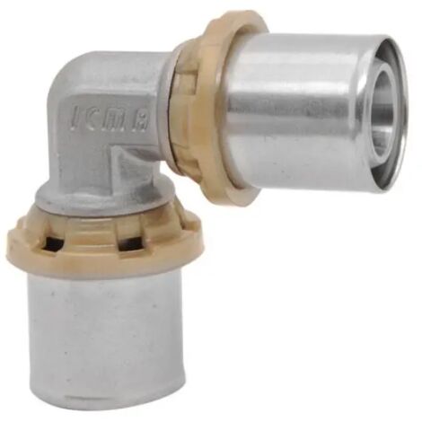 Raccordo curvo intermedio a pressare per tubo multistrato modello 403 sempiter Ø20x2 ICMA