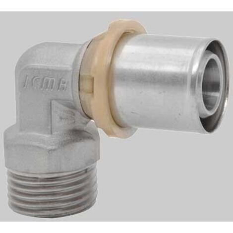 RACCORDO CURVO MASCHIO A PRESSARE - 26 x 3/4