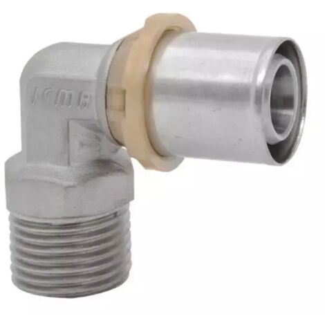 Raccordo curvo maschio a pressare per tubo multistrato modello 404 sempiter 1/2" Ø20x2 ICMA