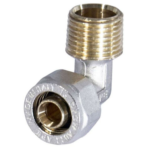 RACCORDO CURVO MASCHIO A STRINGERE A CORPO UNICO PER TUBO MULTISTRATO MODELLO 753FP - 1 Ø26  - APE