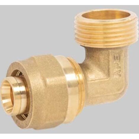 RACCORDO CURVO MASCHIO A STRINGERE APE - 26 x 3/4