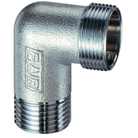 Raccordo curvo maschio in ottone cromato 3/4" ø18 c/kit rame m 24x19 FAR