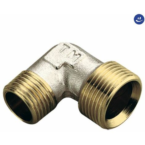 Raccordo curvo maschio in ottone giallo modello waterblock-gn 1/2 TIEMME