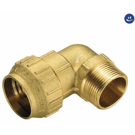 Raccordo curvo maschio in ottone per tubo polietilene serie cobraring 3460cr ø25x3/4 TIEMME