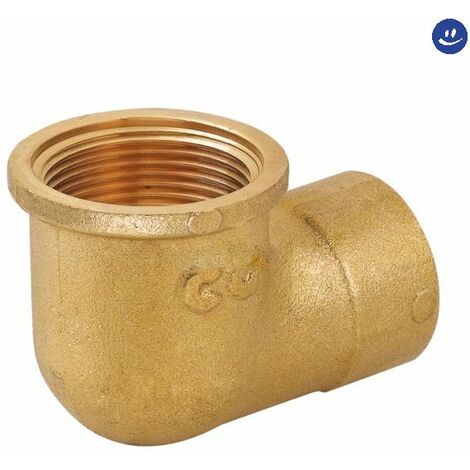 Raccordo curvo ridotto femmina/femmina in ottone giallo serie c042 3/4x1/2 RINALDI E PETTINAROLI