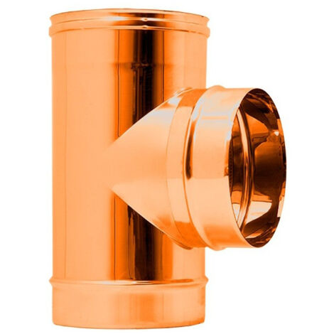 Raccordo da 150mm a t braga a 90° in rame mf codino m