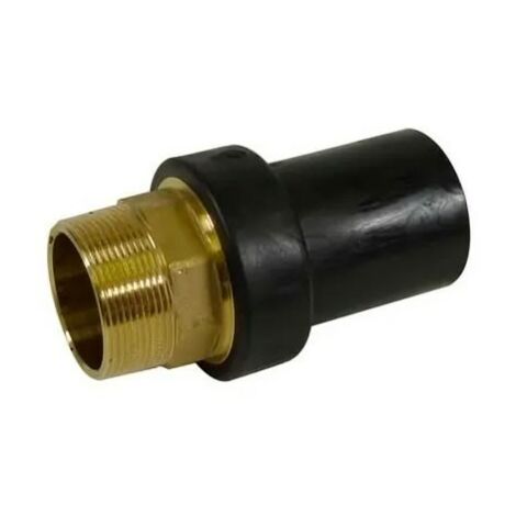 Raccordo di transizione Nupi maschio - diametro 32 x 1" in PE e ottone 12ERFM321