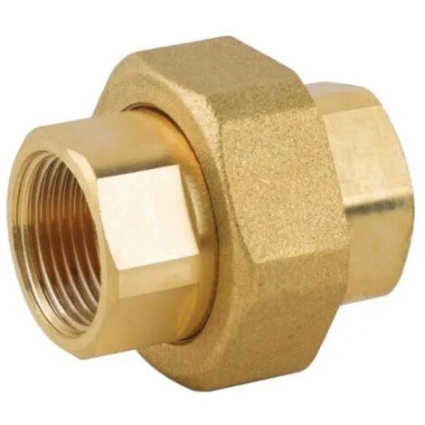 Raccordo diritto 3 pezzi femmina femmina in ottone giallo serie 7500 11/4" RINALDI E PETTINAROLI
