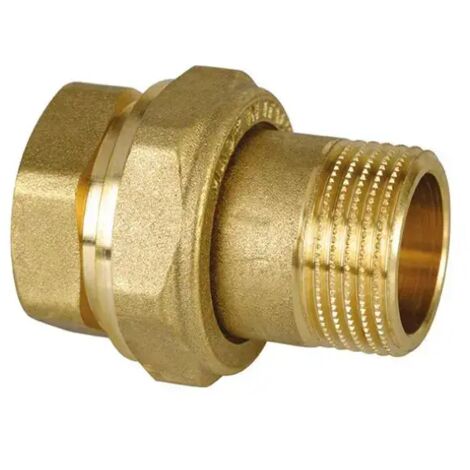 Raccordo diritto 3 pezzi maschio femmina in ottone giallo serie 1200 1/2" ICMA