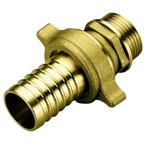 RACCORDO DIRITTO 3 PEZZI MASCHIO PORTAGOMMA IN OTTONE GIALLO PER POMPA SERIE 1000 ø40X11/2   PETTINAROLI