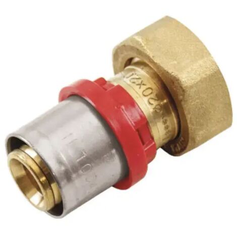 RACCORDO DIRITTO A PRESSARE CON GIRELLO CON GUARNIZIONE - 20 x 1/2 su attacco 16 - 1/2