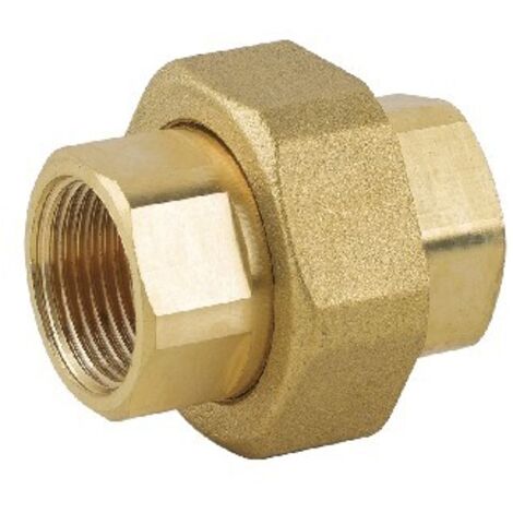 RACCORDO DIRITTO CON O-RING 3 PZ FF IN OTTONE GIALLO 1/2"