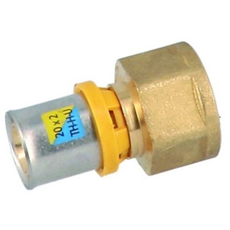 RACCORDO DIRITTO FEMMINA A PRESSARE PER MULTISTRATO 1/2" x 20 -CONF