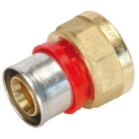 Raccordo diritto femmina a pressare per tubo multistrato modello cobrapress 1/2" ø16x2 TIEMME