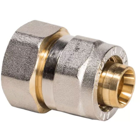 RACCORDO DIRITTO FEMMINA A STRINGERE TRE PEZZI PER TUBO MULTISTRATO MODELLO 702L - 1/2 Ø20  - APE