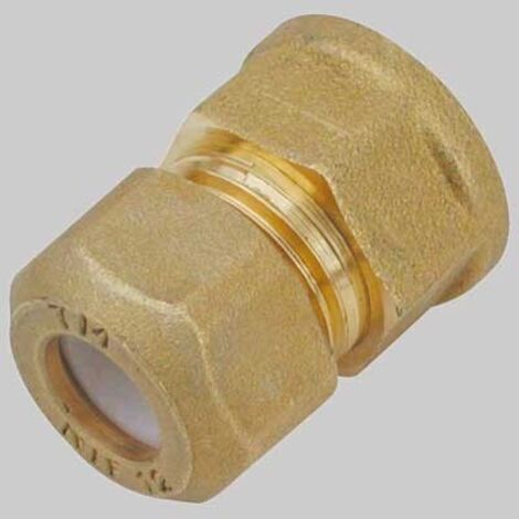 Raccordo diritto femmina con ogiva in ptfe per tubo rame serie 1202 1/2" ø16 TIEMME