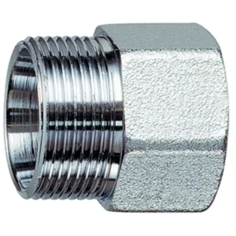 Raccordo diritto femmina in ottone cromato 3/4" ø18 c/kit rame m 24x19 FAR
