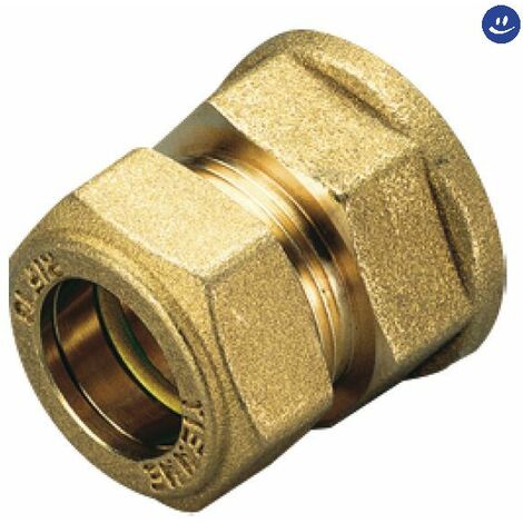 Raccordo diritto femmina per gas con tenuta o-ring per tubo rame modello 1350 3/4 ø18 TIEMME