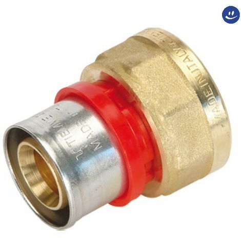 Raccordo diritto femmina per tubo multistrato a pressare modello al-cobrapex 1/2 ø18 TIEMME