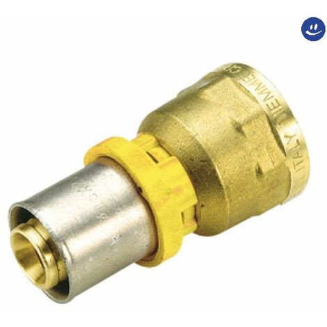 Raccordo diritto femmina per tubo multistrato a pressare per gas modello al-cobrapex 1 ø26 TIEMME